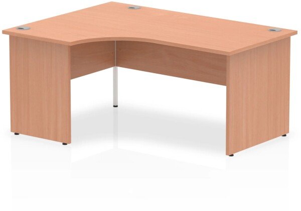 Dynamic Impulse Corner Desk with Panel End Legs - 1600 x 1200mm - Beech