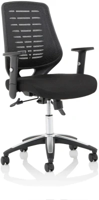 Dynamic Relay Mesh Task Operator Chair with Adjustable Arms