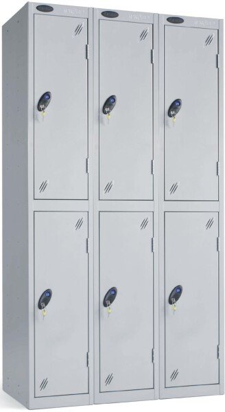 Probe Two Door Nest of 3 Steel Lockers - 1780 x 915 x 380mm