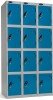 Probe 4 Door Nest of 3 Steel Lockers - 1780 x 915 x 305mm
