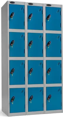 Probe 4 Door Nest of 3 Steel Lockers - 1780 x 915 x 380mm