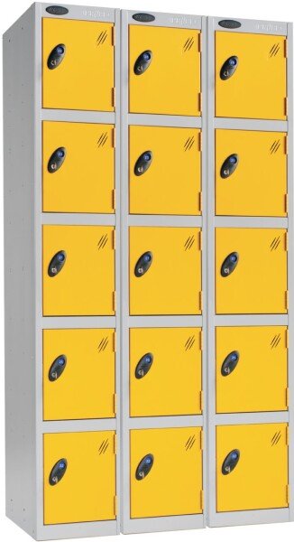 Probe Five Door Nest of 3 Steel Locker - 1780 x 915 x 305mm