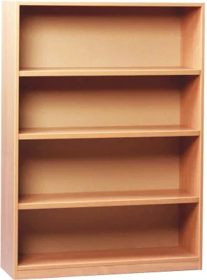 Monarch Open Bookcase With 1 Fixed and 2 Adjustable Shelves Height 1250mm