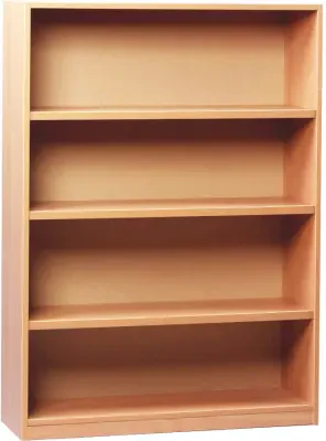 Monarch Open Bookcase With 1 Fixed and 2 Adjustable Shelves Height 1250mm