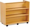 Monarch Library Unit With 3 Angled Shelves 1 Side and 3 Horizontal Shelves On The Other