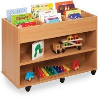 Monarch Double Sided 6 Bay Kinderbox With 1 Fixed Shelf Each Side
