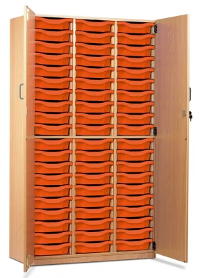 Monarch 60 Shallow Tray Storage Cupboard with Lockable Doors