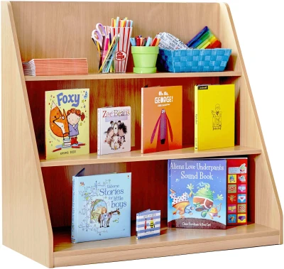 Library Unit With Fixed Straight Shelves