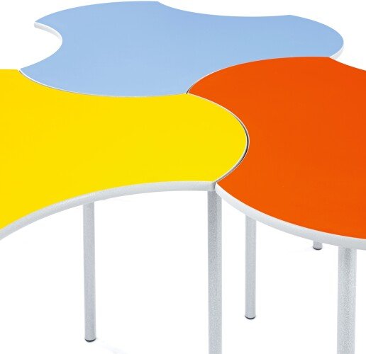 Metalliform Connect Shaped Table - 940 x 890mm