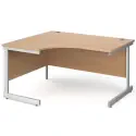 Gentoo Corner Desk with Single Upright Leg 1400 x 1200mm