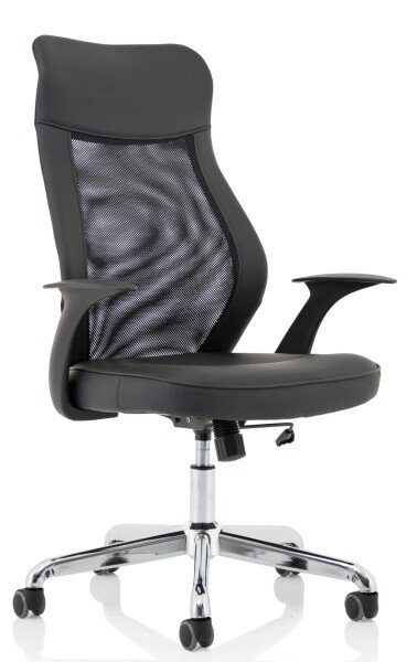 Dynamic Baye Mesh and Faux Leather Operator Chair - Black