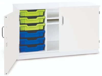 Monarch Premium Static 6 Shallow Tray Unit with 2 Shelf Compartment and Doors
