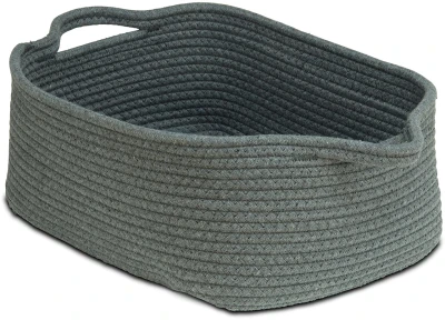 Millhouse Dark Grey Shallow Rope Basket (pk Of 6)