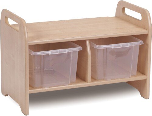Millhouse Storage Bench (small) With 2 Clear Tubs