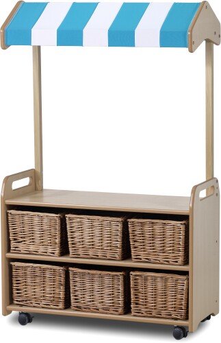 Millhouse Mobile Tall Unit with Canopy Add-on and 6 Baskets