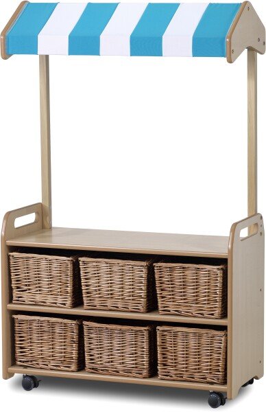 Millhouse Mobile Tall Unit with Canopy Add-on & 6 Baskets