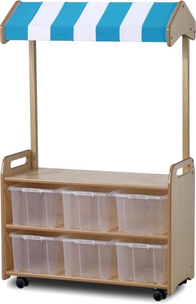 Millhouse Mobile Tall Unit With Canopy Add-on & 6 Clear Tubs