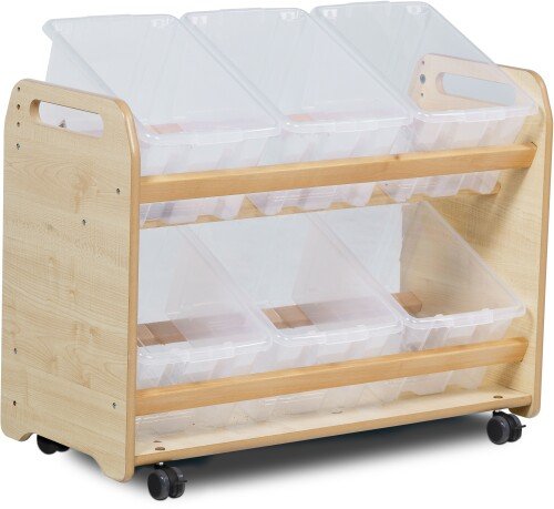 Millhouse Tilt Tote Storage With 6 Clear Tubs