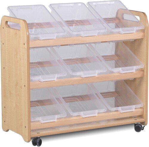 Millhouse Tilt Tote Storage With 9 Clear Tubs Plus Loose Parts Kit