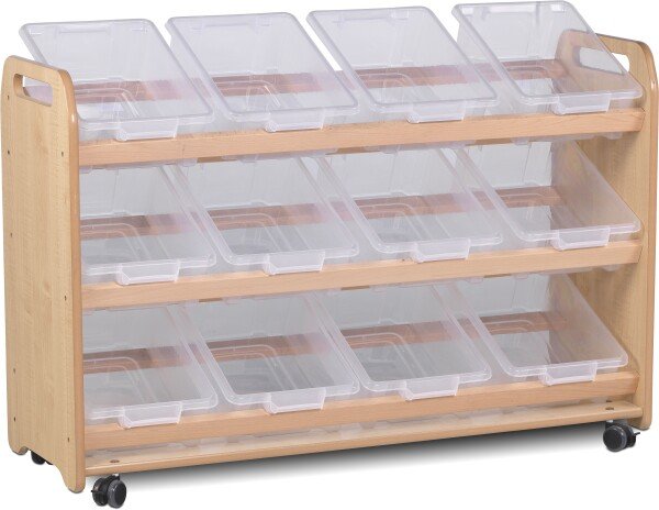 Millhouse Tilt Tote Storage With 12 Clear Tubs