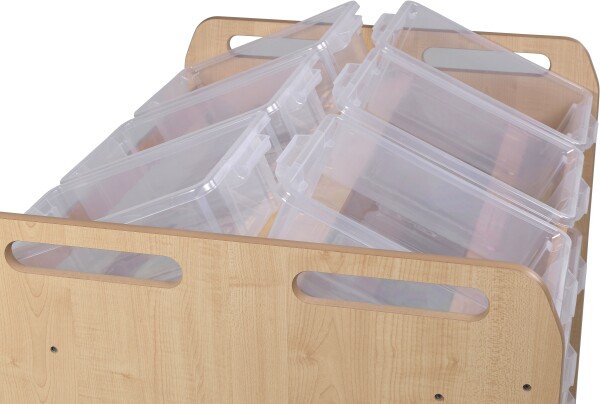 Millhouse Tilt Tote Double-sided Storage With 18 Clear Tubs