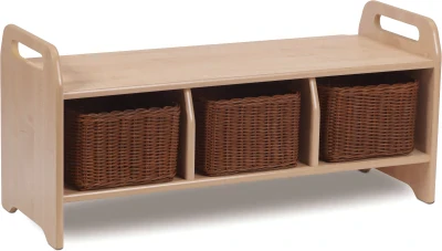 Millhouse Large Storage Bench with 3 Baskets