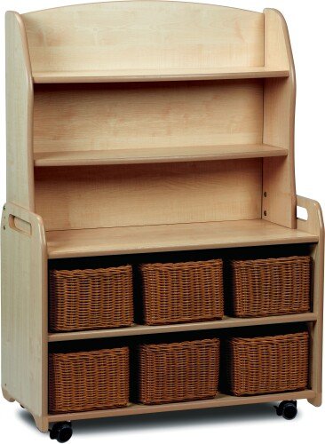 Millhouse Mobile Welsh Dresser Display Storage with 6 Baskets