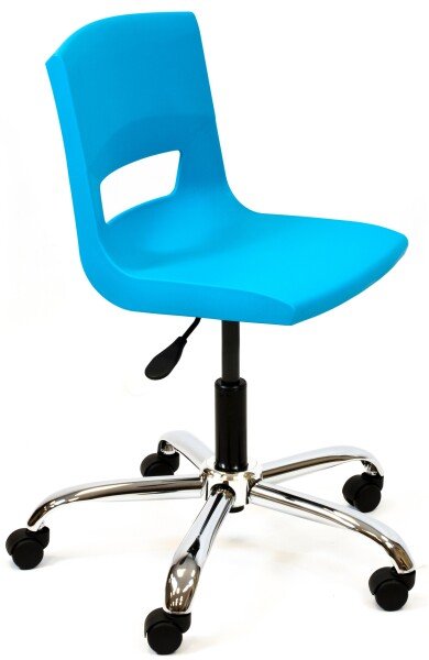 KI Postura+ Task Chair - Chrome Base - Aqua Blue