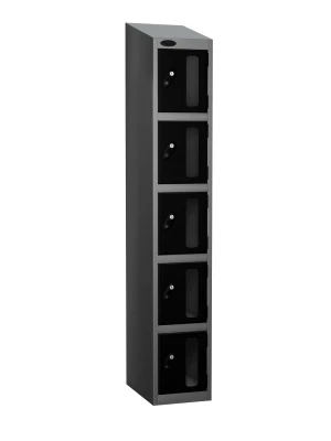 Probe Five Compartment Vision Panel Nest of Three Steel Lockers