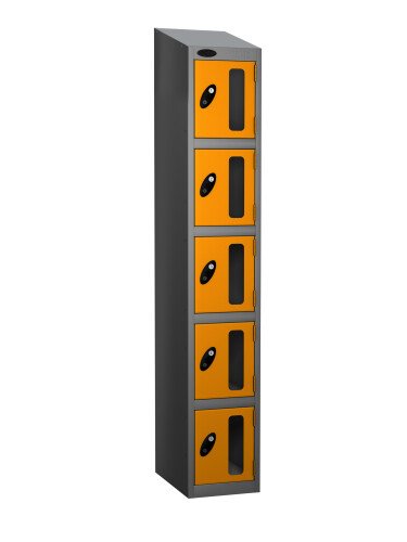 Probe Five Compartment Vision Panel Nest of Two Lockers - 1780 x 610 x 460mm