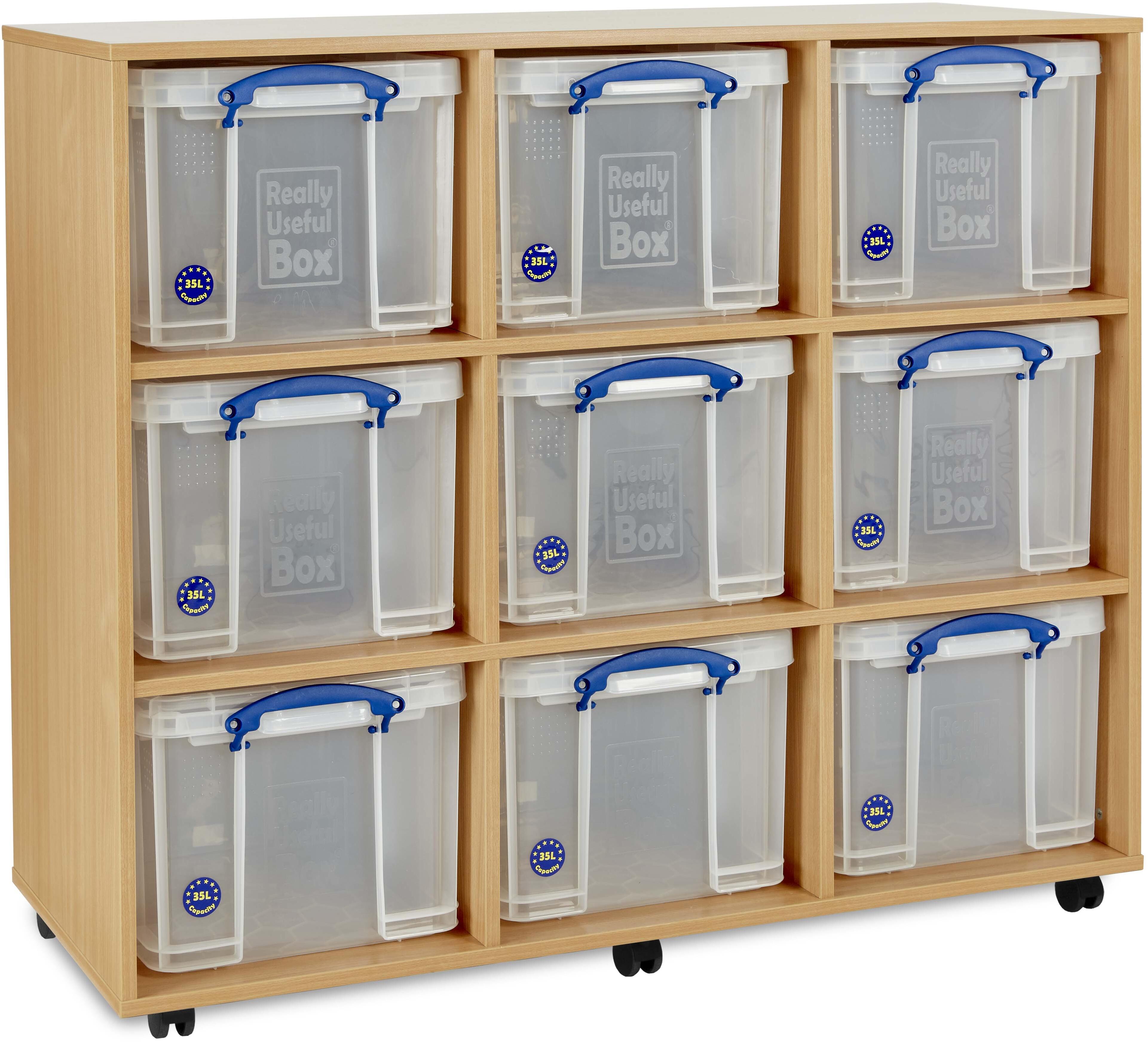 Monarch 9 x 35L Really Useful Box Storage Unit Just For Schools