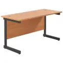 TC Single Upright Rectangular Desk with Single Cantilever Legs - 1400mm x 600mm
