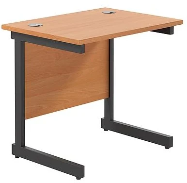 TC Single Upright Rectangular Desk with Single Cantilever Legs - 800mm x 600mm