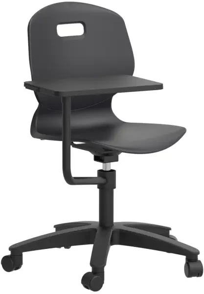 Arc Swivel Dynamic 3D Tilt Chair with Arm Tablet - 470-535mm Seat Height - Anthracite