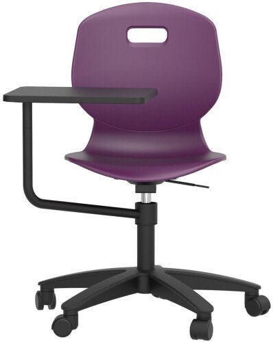 Arc Swivel Fixed Chair with Arm Tablet - 820-890mm Seat Height