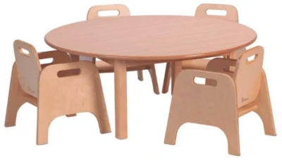 Millhouse Medium Circular Table 320mm High + 4 Sturdy Chairs