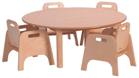 Millhouse Medium Circular Table 400mm High + 4 Sturdy Chairs