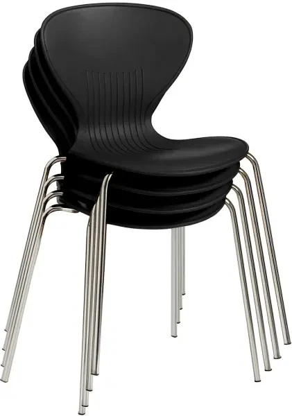 Dams Sienna Shell Chair - Pack of 4 - Black