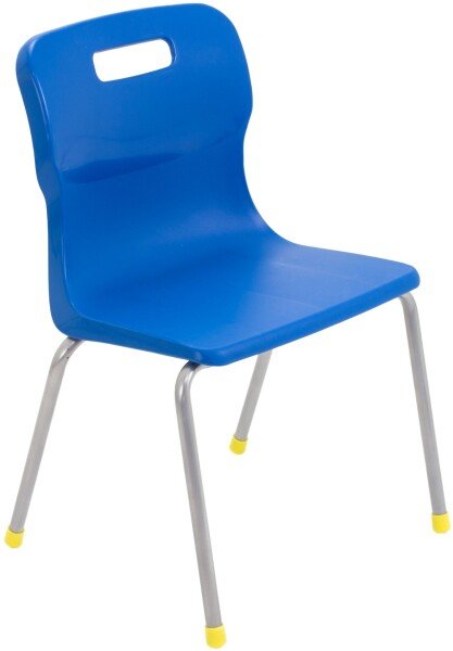 Titan 4 Leg Classroom Chair - (8-11 Years) 380mm Seat Height - Blue