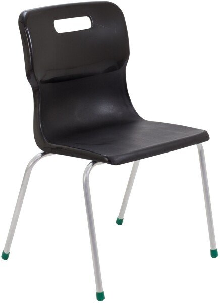 Titan 4 Leg Classroom Chair - (11-14 Years) 430mm Seat Height - Black