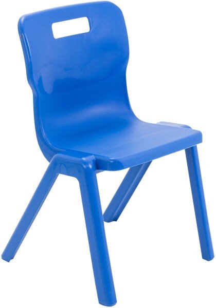 Titan One Piece Classroom Chair - (8-11 Years) 380mm Seat Height - Blue