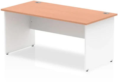 Dynamic Impulse Two-Tone Rectangular Desk with Panel End Legs - 800mm Depth