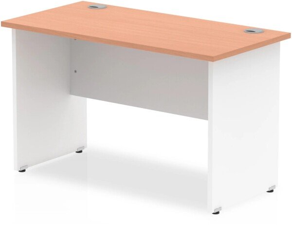 Dynamic Impulse Two-Tone Rectangular Desk with Panel End Legs - 1200mm x 600mm - Beech