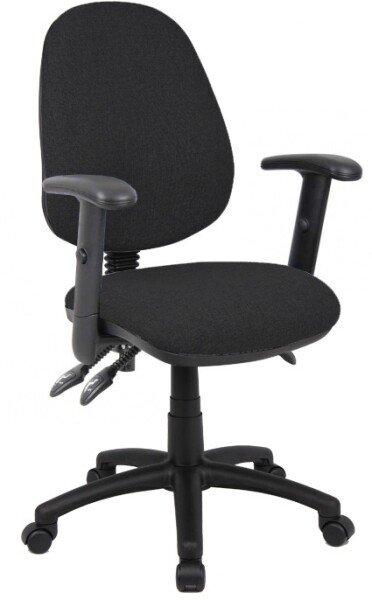 Gentoo Vantage 200 - 3 Lever Asynchro Operators Chair with Adjustable Arms - Black