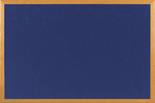Felt Wooden Framed Noticeboard - 1200 x 900mm - Blue Felt