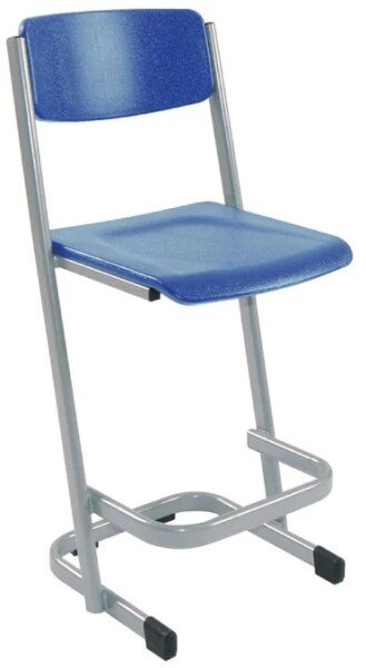 Principal Stactek Stool with Backrest 560mm - Blue