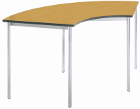Metalliform Fully Welded Spiral Stacking Arc Shape Table - 1490 x 600mm