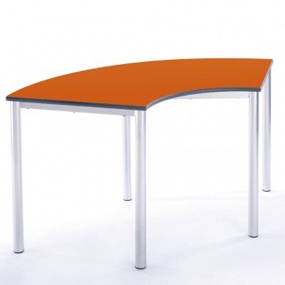 Metalliform Arc Meeting Room Table - PU Edge - 2490 x 600mm