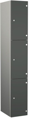 Probe Zenbox Three Compartment Locker - 1800 x 400 x 400mm - Dark Grey