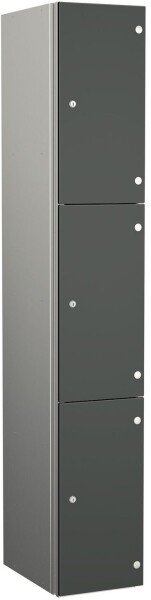 Probe Zenbox Three Compartment Locker - 1800 x 300 x 500mm - Dark Grey